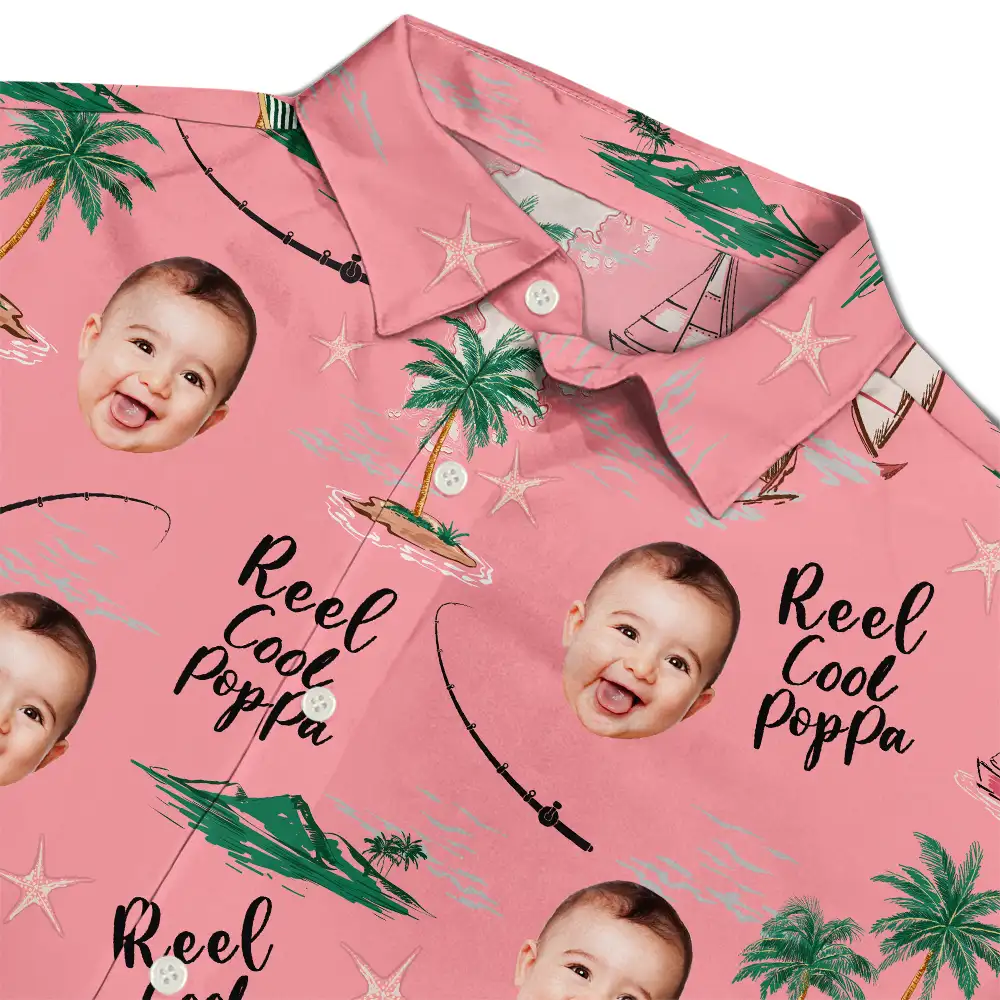 Custom Photo Reel Cool Papa - Personalized Hawaiian Shirt - Image 5