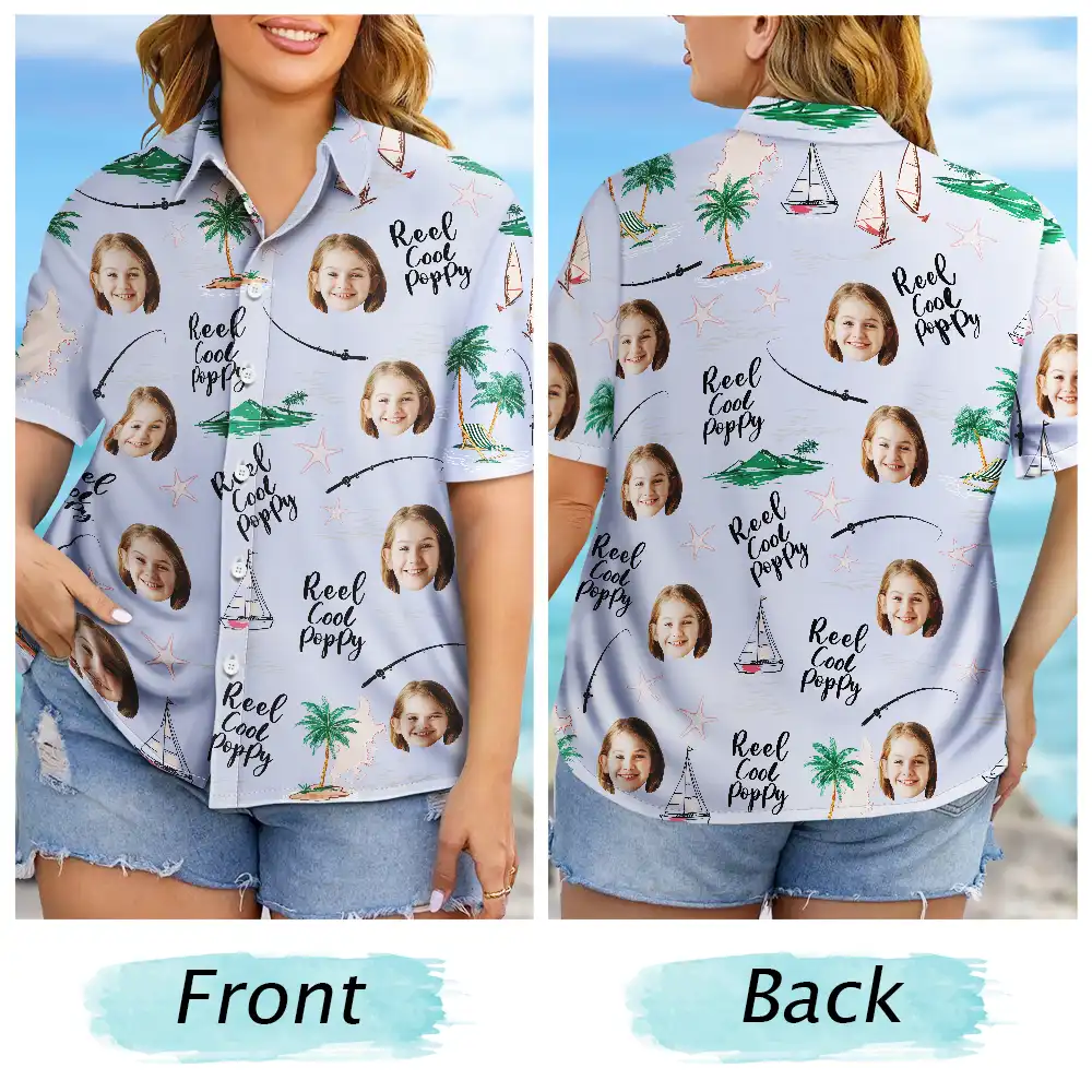 Custom Photo Reel Cool Papa - Personalized Hawaiian Shirt - Image 7