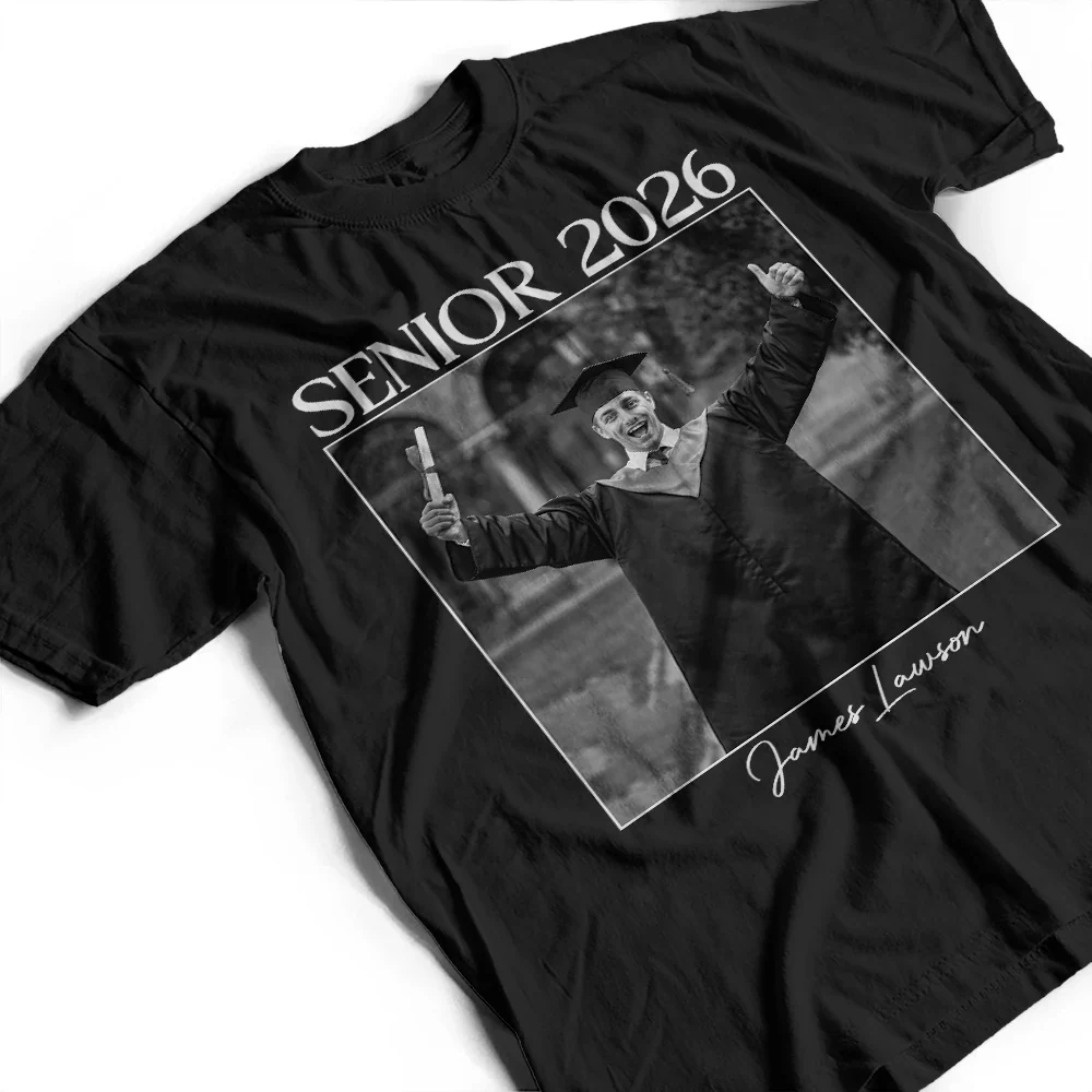 Custom Photo Senior Graduation Gift - Personalized T Shirt - Image 4