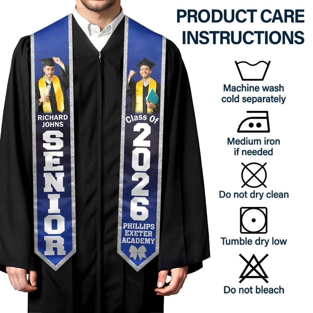 Custom Photo Senior Graduation - Personalized Stoles - Image 7