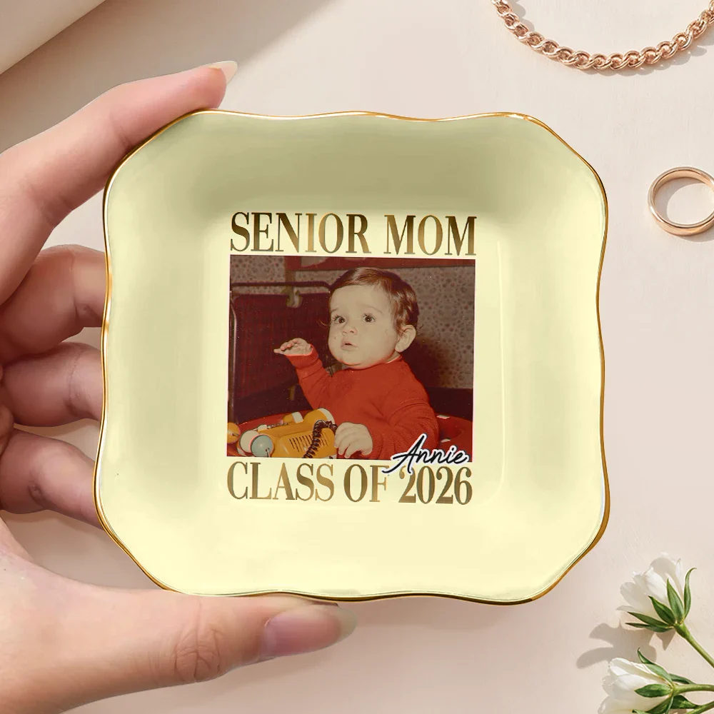 Custom Photo Senior Mom Graduation - Personalized Ring Dish - Image 3
