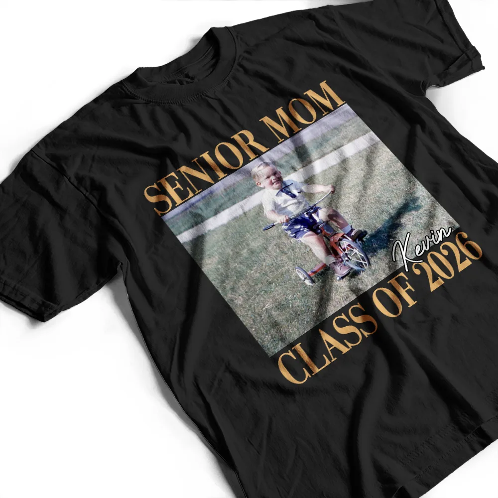 Custom Photo Senior Mom Graduation - Personalized T Shirt - Image 3