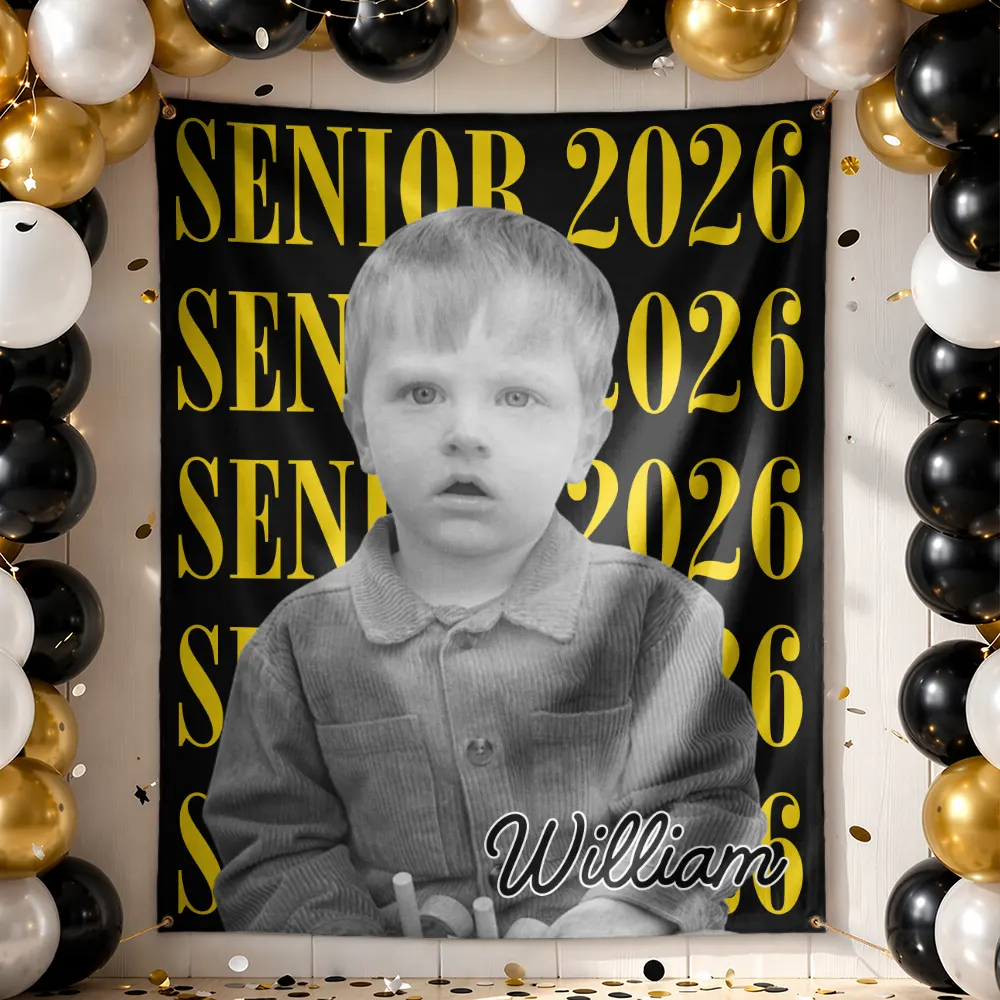 Custom Photo Senior Vintage Portrait - Personalized Backdrop - Image 4