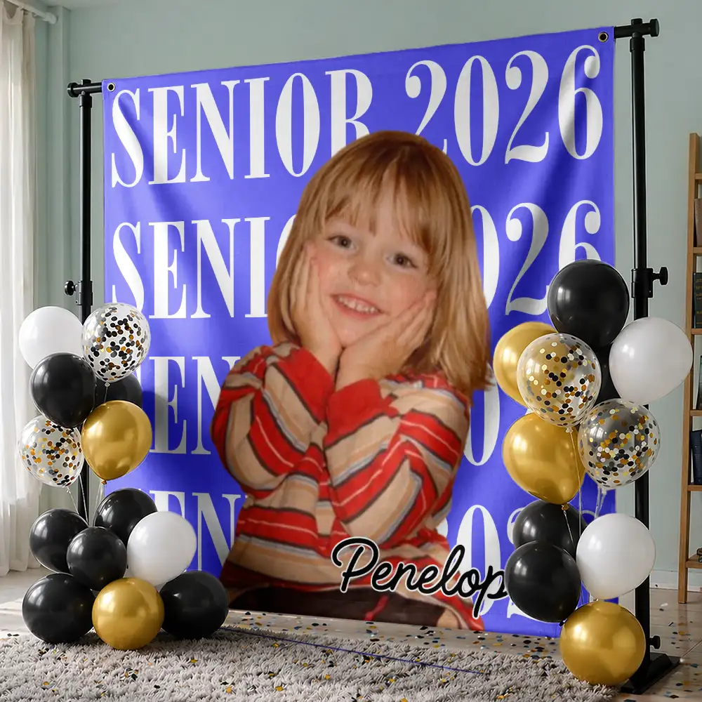 Custom Photo Senior Vintage Portrait - Personalized Backdrop - Image 5