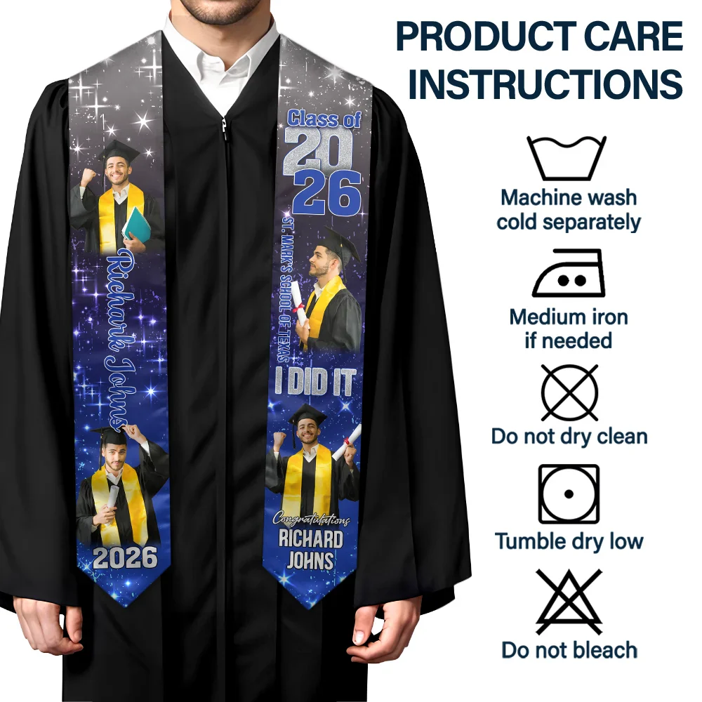 Custom Photo She Believed She Could So She Did - Personalized Stoles - Image 7
