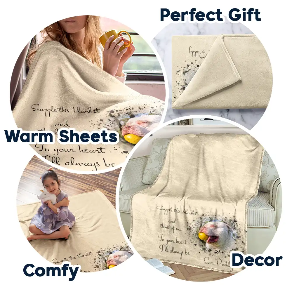 Custom Photo Snuggle This Blanket - Personalized Fleece Blanket, Sherpa Blanket - Image 7