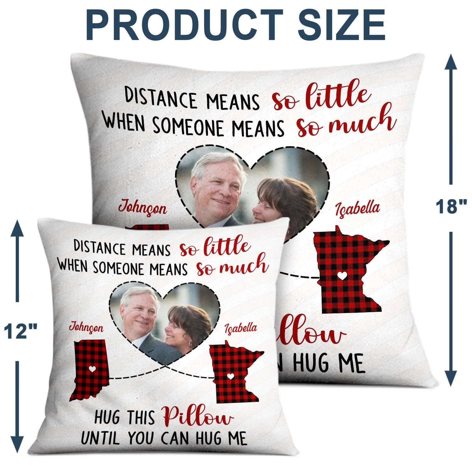 Custom Photo Someone Means So Much Long Distance - Family Gift - Personalized Pillow - Image 4