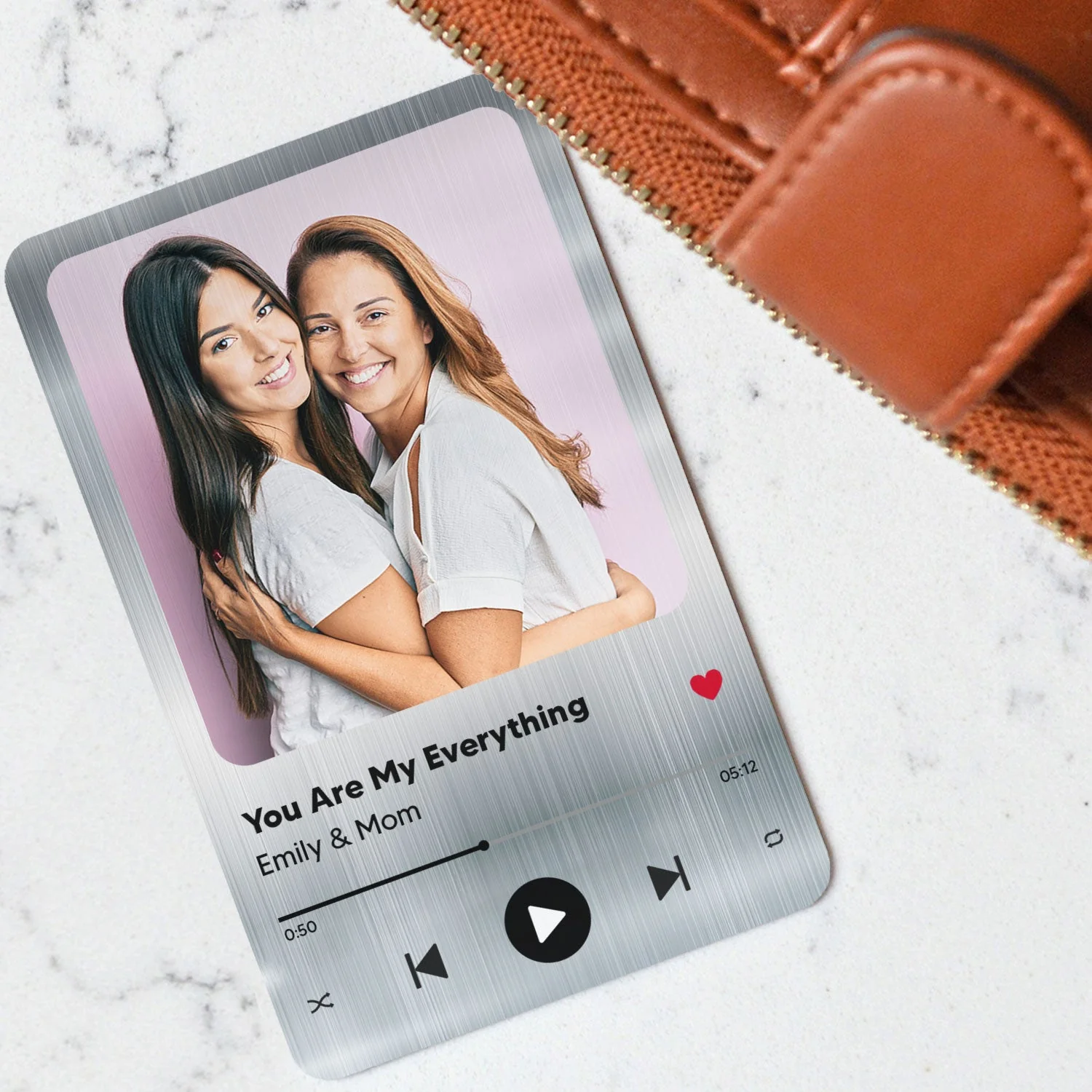 Custom Photo Song - Birthday, Loving Gift For Mom, Grandma, Mum, Nana - Personalized Aluminum Wallet Card - Image 3
