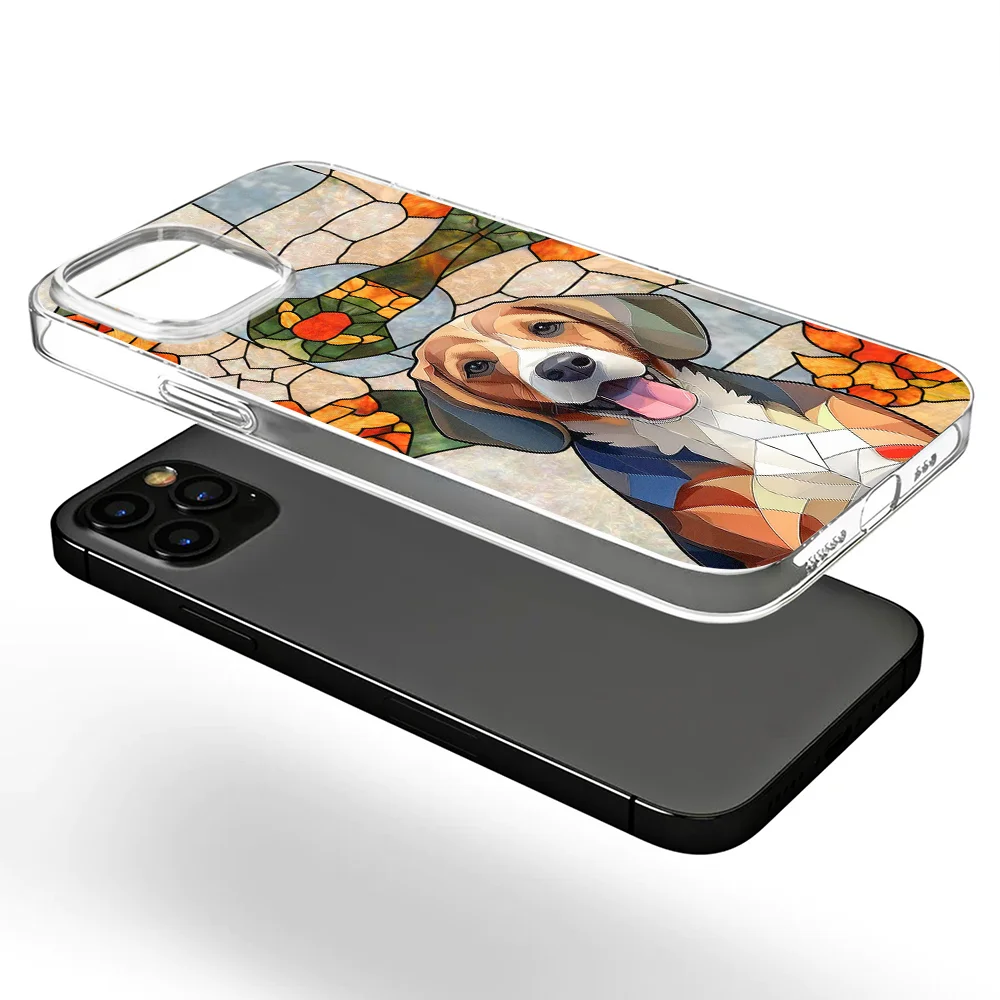 Custom Photo Stained Glass Portrait Mom Grandma Parents Family - Personalized Clear Phone Case - Image 6