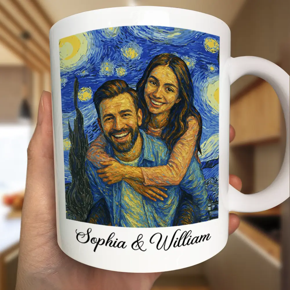 Custom Photo Starry Night Couple I Wish I Could Turn Back The Clock - Personalized Mug - Image 4
