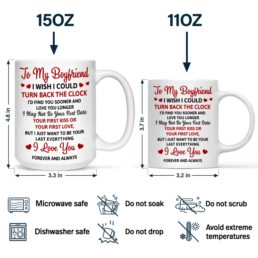 Custom Photo Starry Night Couple I Wish I Could Turn Back The Clock - Personalized Mug - Image 5