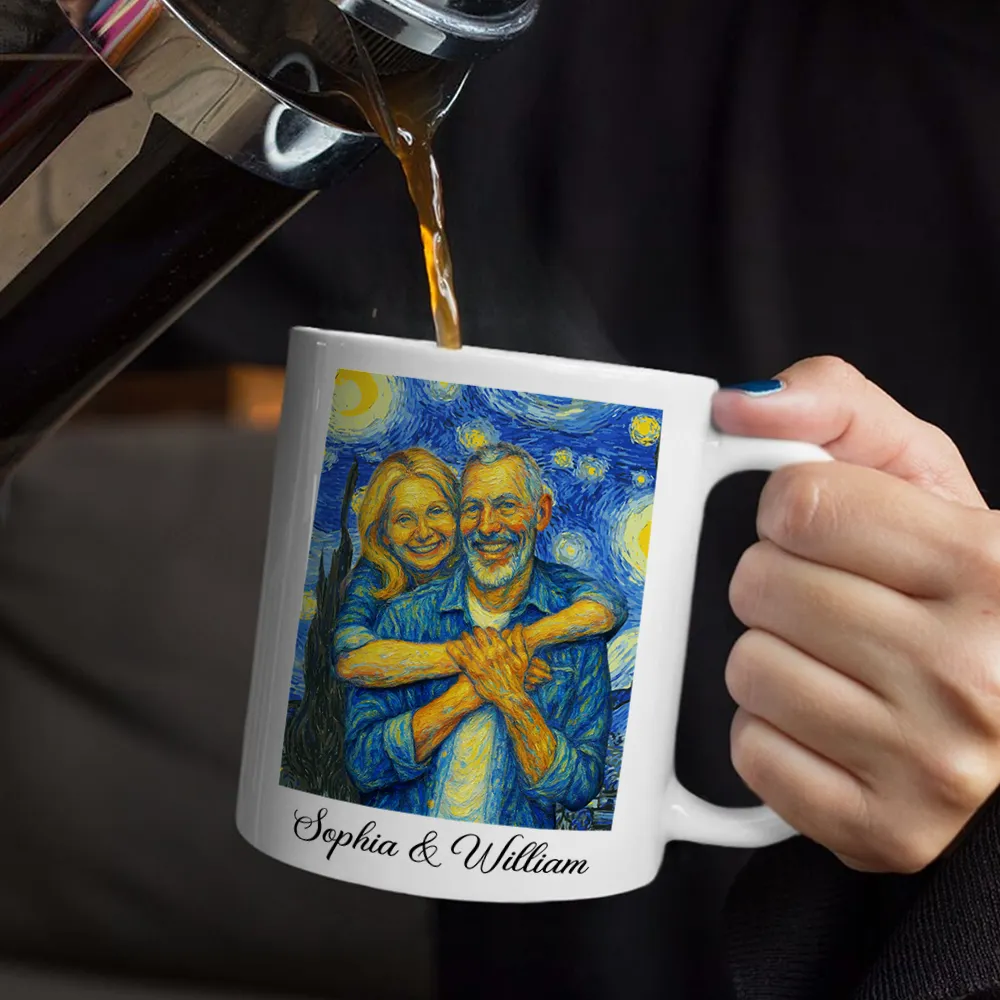 Custom Photo Starry Night Couple I Wish I Could Turn Back The Clock - Personalized Mug - Image 6