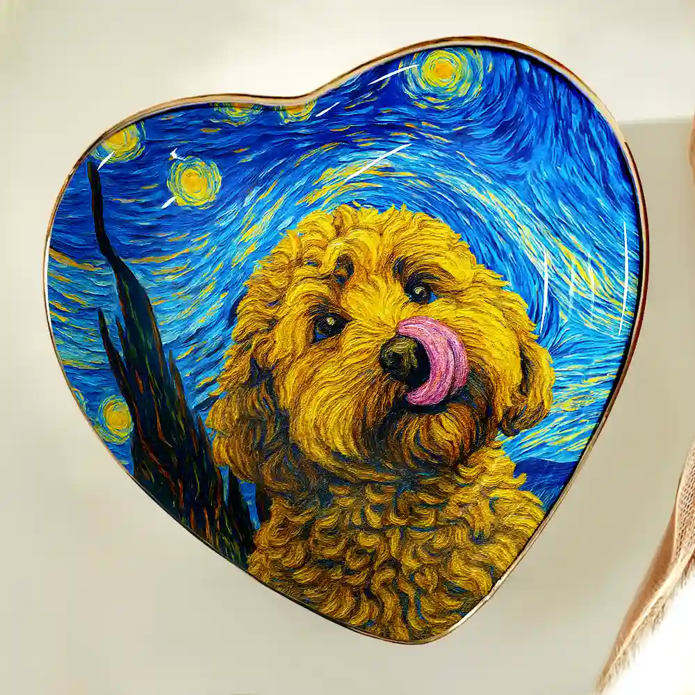 Custom Photo Starry Night Dog Cat Pet Kid - Personalized Ring Dish - Image 6