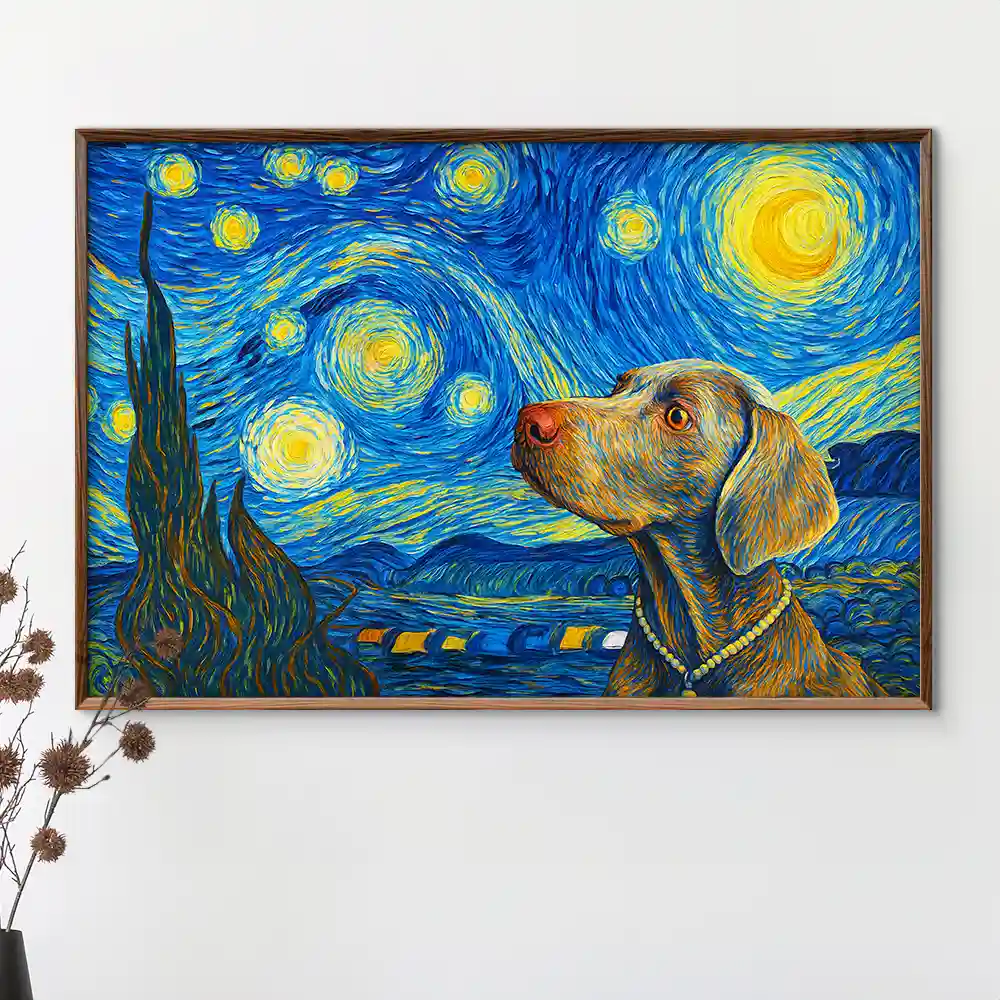 Custom Photo Starry Night Dog Cat Pet - Personalized Poster - Image 4
