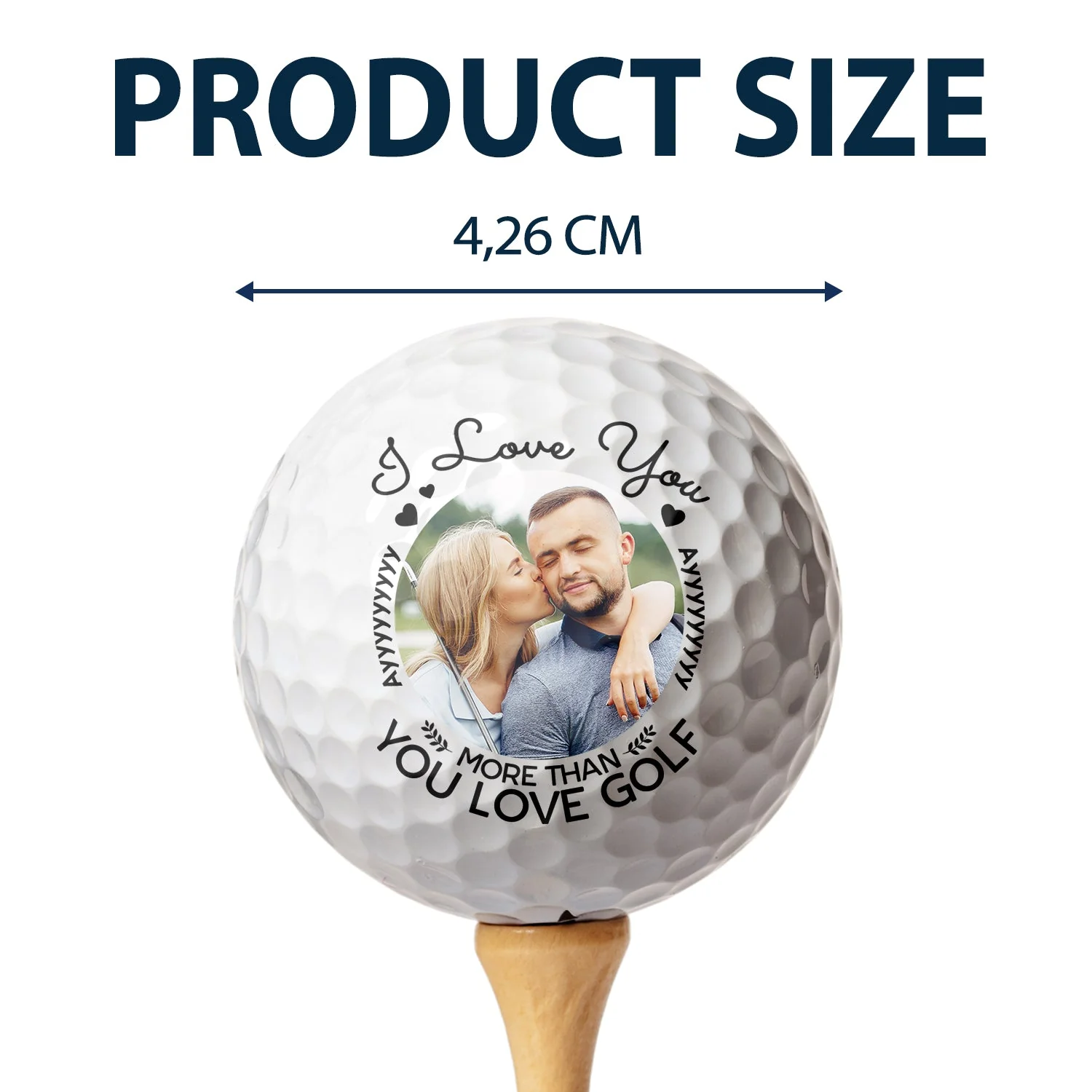 Custom Photo Talk Birdy To Me - Gift For Golf Lover, Golfer, Husband, Boyfriend, Dad, Couples - Personalized Golf Ball - Image 4