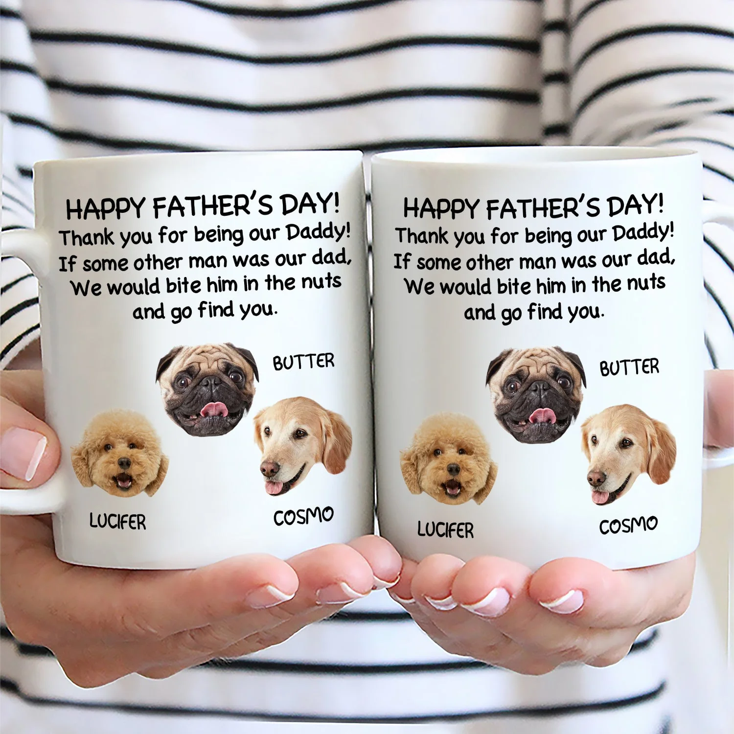 Custom Photo Thank You For Being My Daddy - Personalized Mug - Image 3
