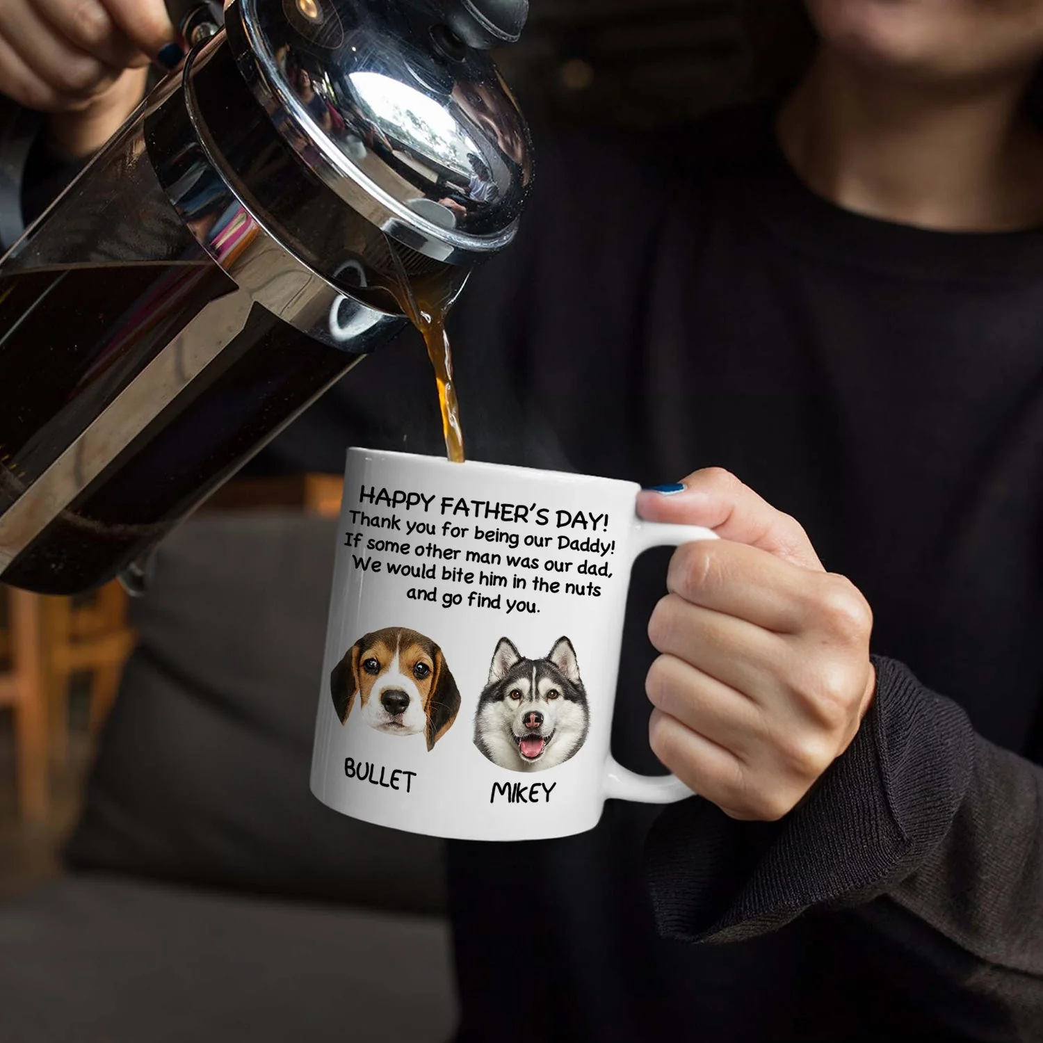 Custom Photo Thank You For Being My Daddy - Personalized Mug - Image 6