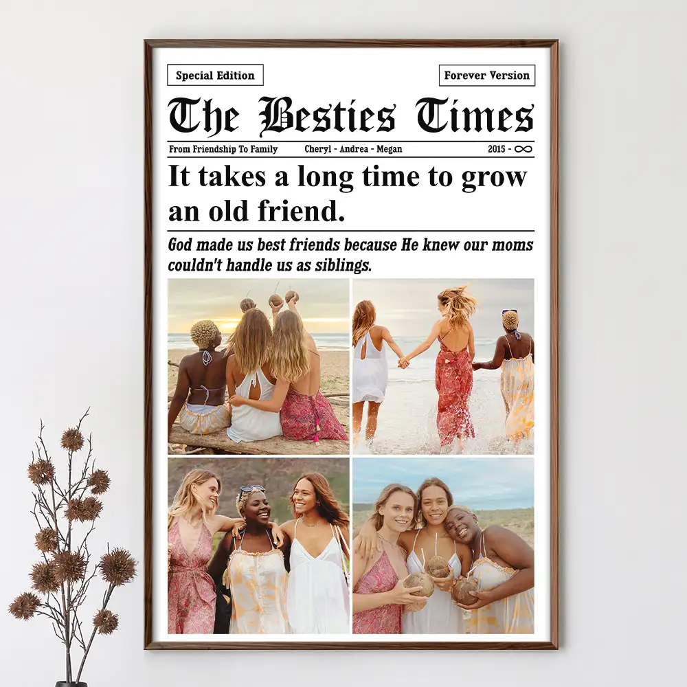 Custom Photo The Bestie Times From Friendship To Family - Personalized Poster - Image 2