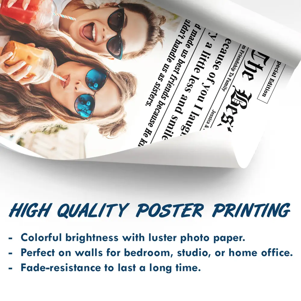 Custom Photo The Bestie Times From Friendship To Family - Personalized Poster - Image 5