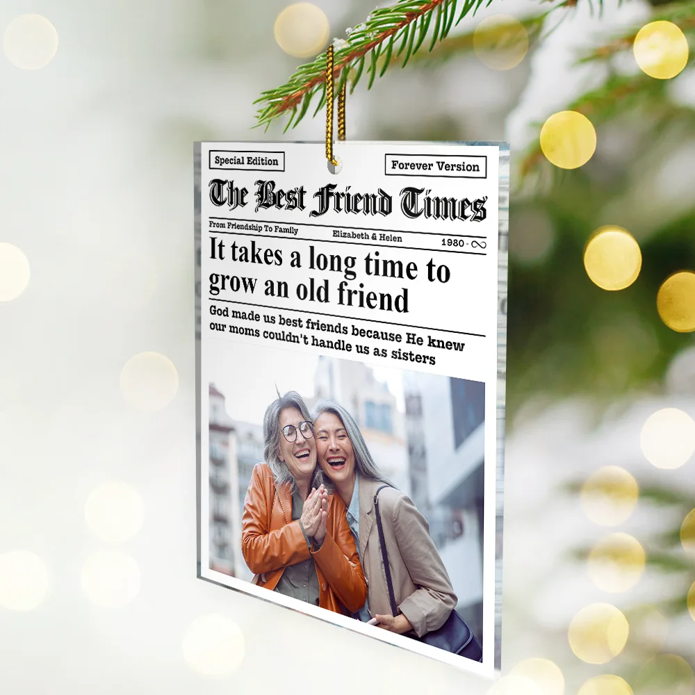 Custom Photo The Besties Times - Personalized Custom Shaped Acrylic Ornament - Image 2