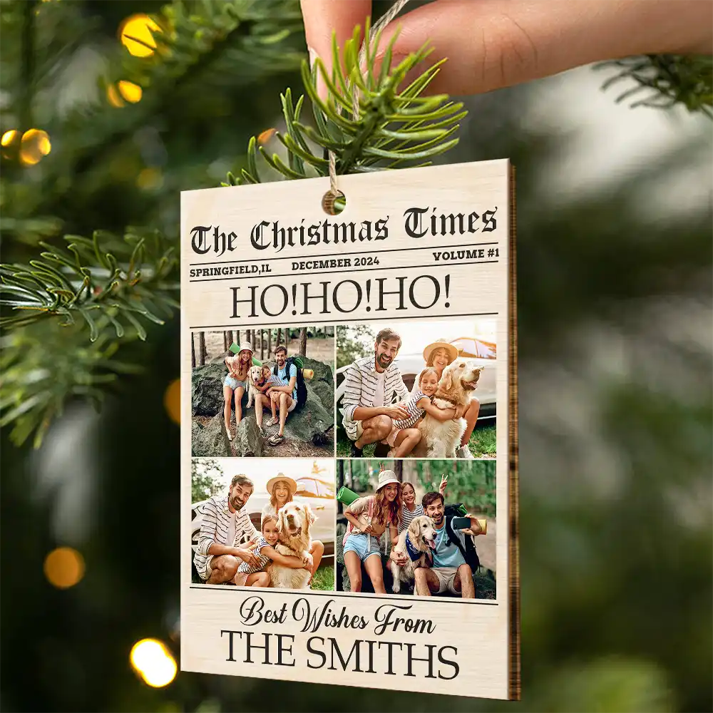 Custom Photo The Christmas Times What A Year For Family And Friends - Personalized Custom Shaped Wooden Ornament - Image 2