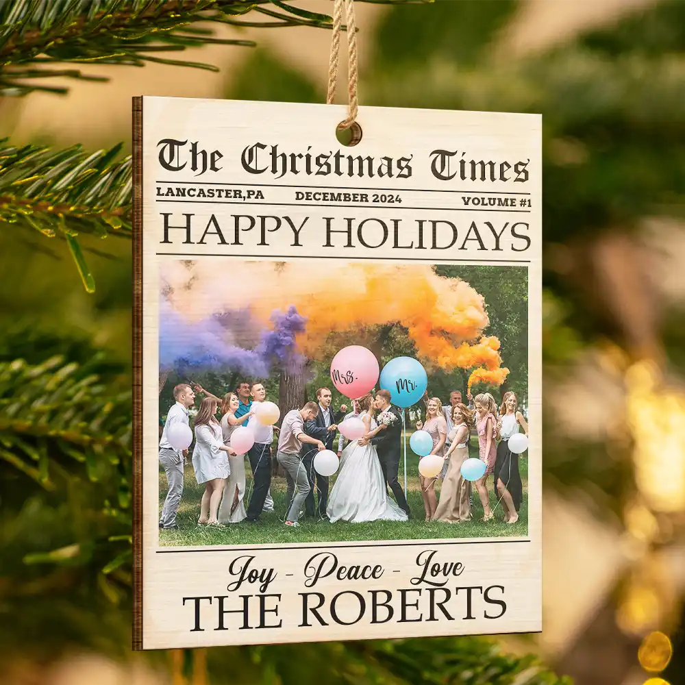 Custom Photo The Christmas Times What A Year For Family And Friends - Personalized Custom Shaped Wooden Ornament - Image 3