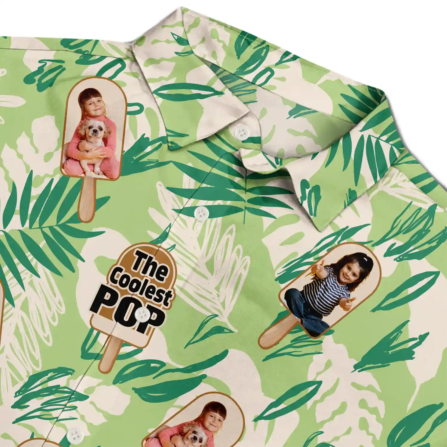 Custom Photo The Coolest Pop - Personalized Hawaiian Shirt - Image 4