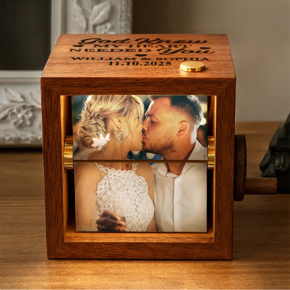 Custom Photo The Date We Became Mr & Mrs Wedding Couple - Personalized Flipbook Frame Animation Machine - Image 2