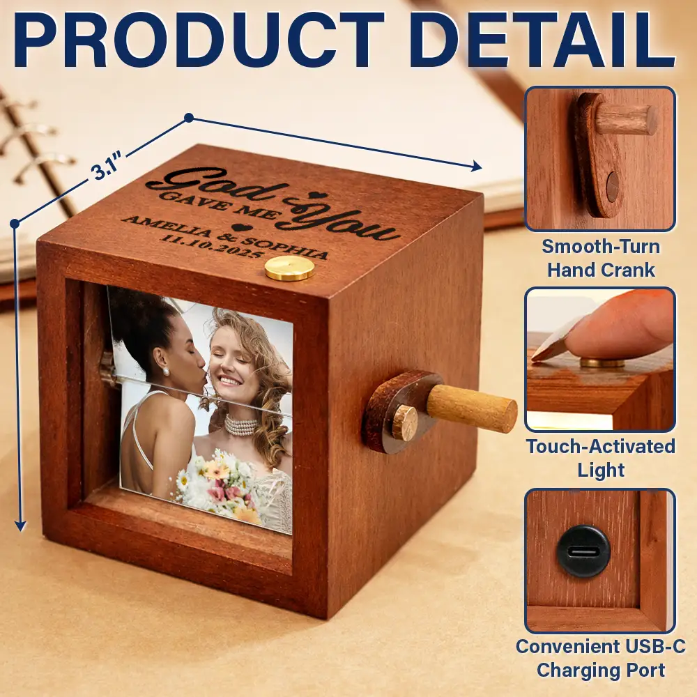 Custom Photo The Date We Became Mr & Mrs Wedding Couple - Personalized Flipbook Frame Animation Machine - Image 3