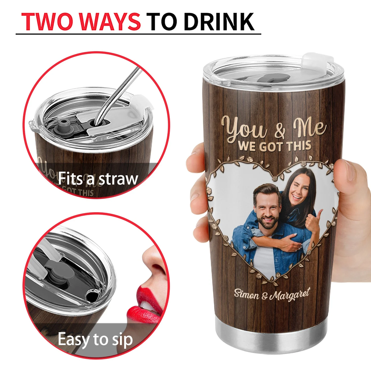 Custom Photo The Day I Met You - Anniversary Gift For Couples - Personalized Tumbler - Image 4
