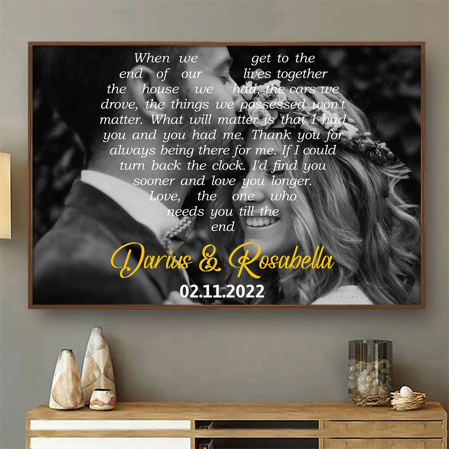 Custom Photo The Day I Met You Black & White - Anniversary Gift For Couples - Personalized Poster - Image 2