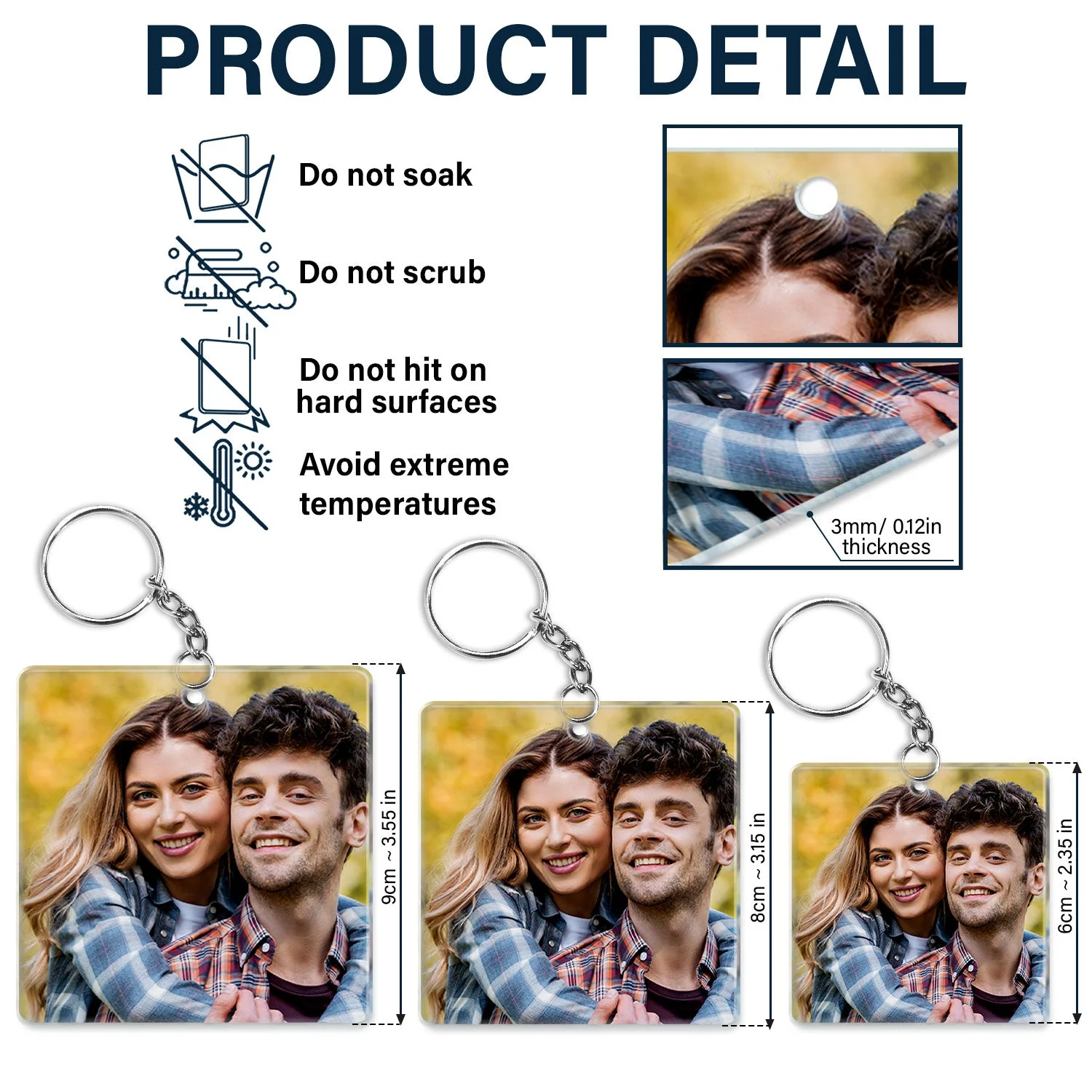 Custom Photo The Day We Became Us - Gift For Couples, Husband, Wife - Personalized Acrylic Keychain - Image 5
