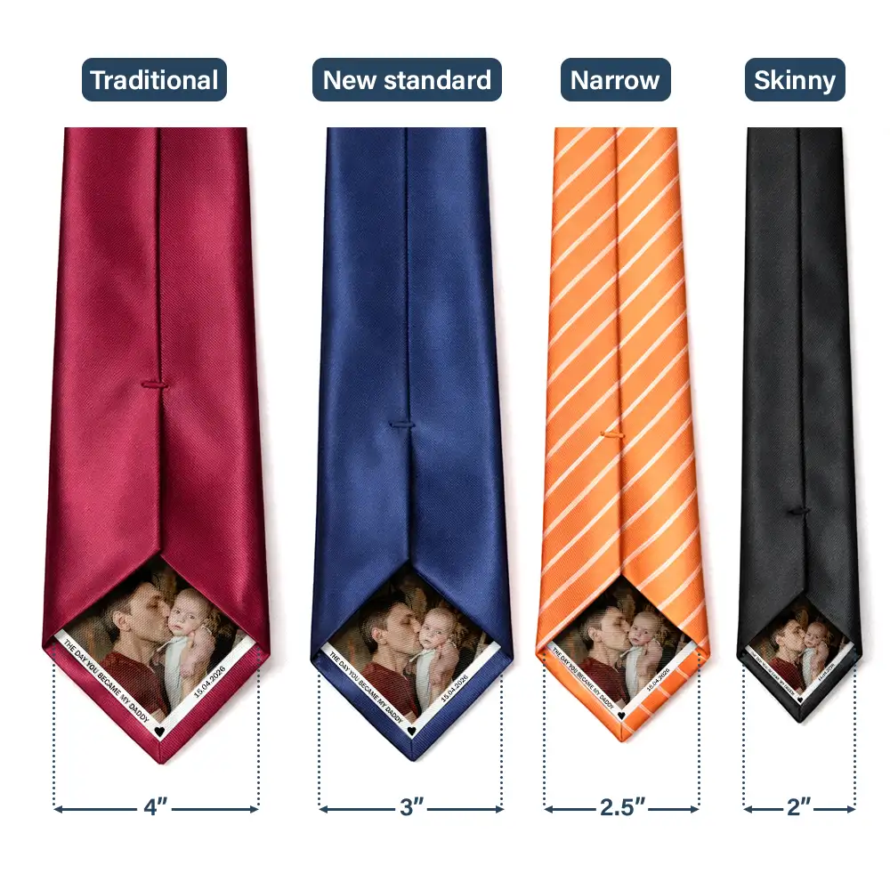 Custom Photo The Day You Became My Daddy - Personalized Fabric Tie Patch - Image 3