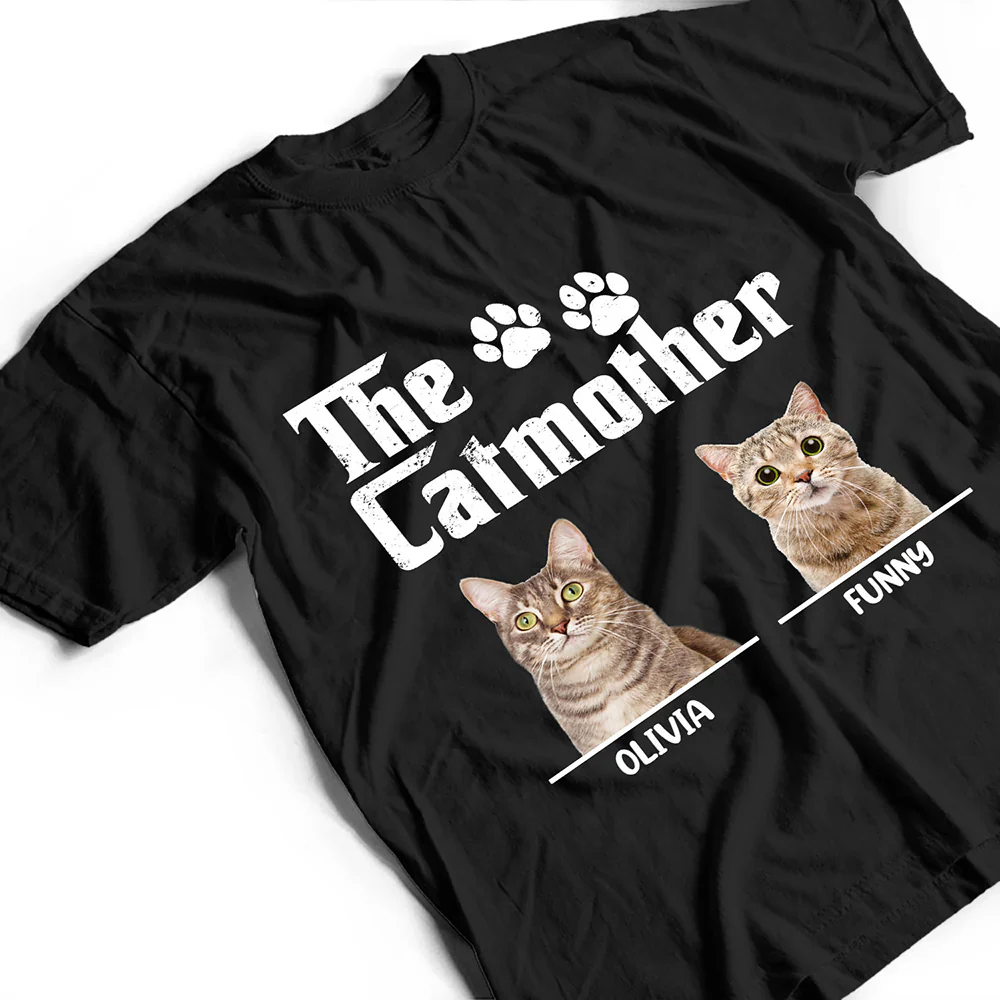 Custom Photo The Dog Cat Mother Father - Personalized T Shirt - Image 4