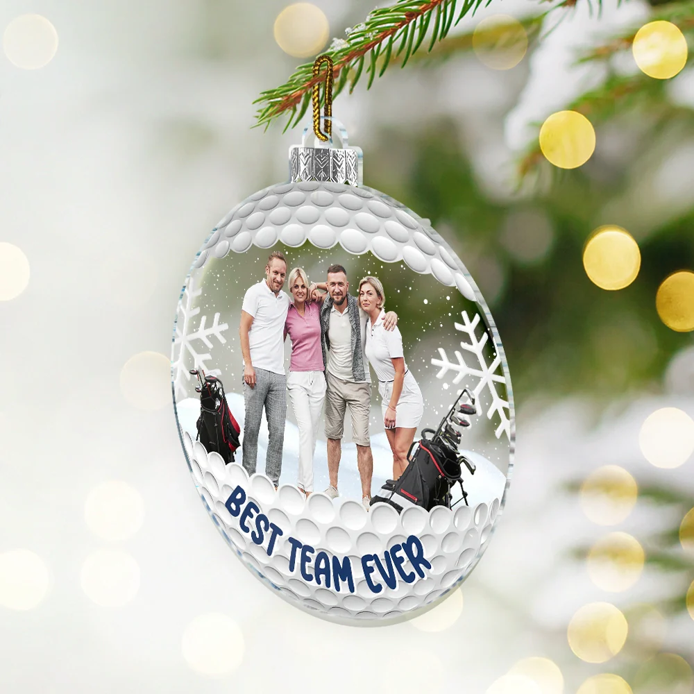Custom Photo The Dream Golf Team - Personalized Custom Shaped Acrylic Ornament - Image 3