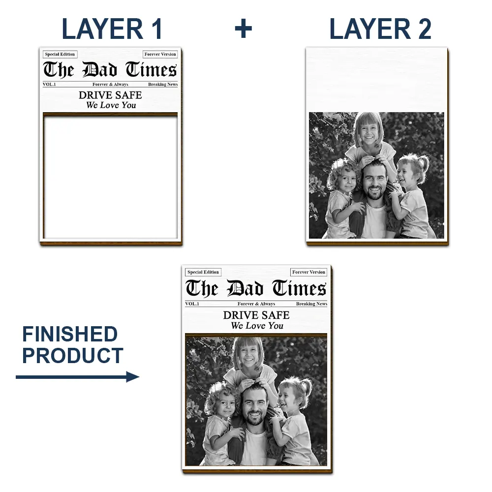 Custom Photo The Father's Day Times - Personalized Custom Shaped Car Visor Clip - Image 6