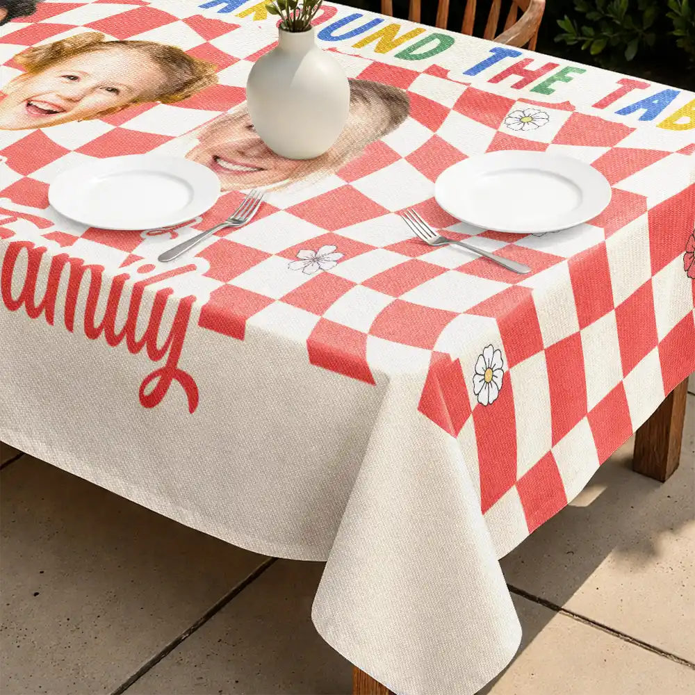Custom Photo The Fondest Memories Family - Personalized Tablecloth - Image 3