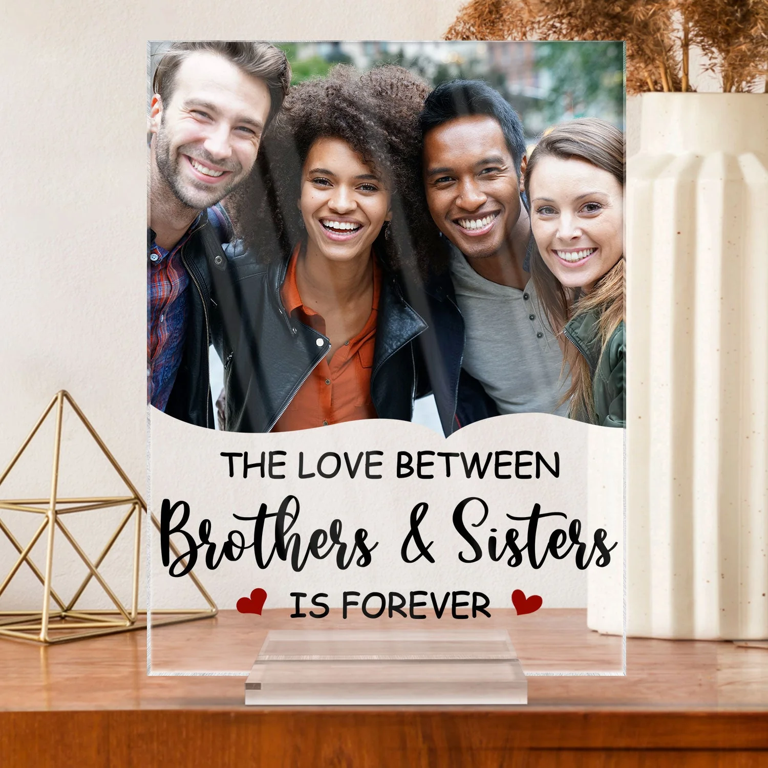Custom Photo The Greatest Gift Our Parents Gave Us - Gift For Sisters, Brothers, Siblings - Personalized Vertical Rectangle Acrylic Plaque - Image 3