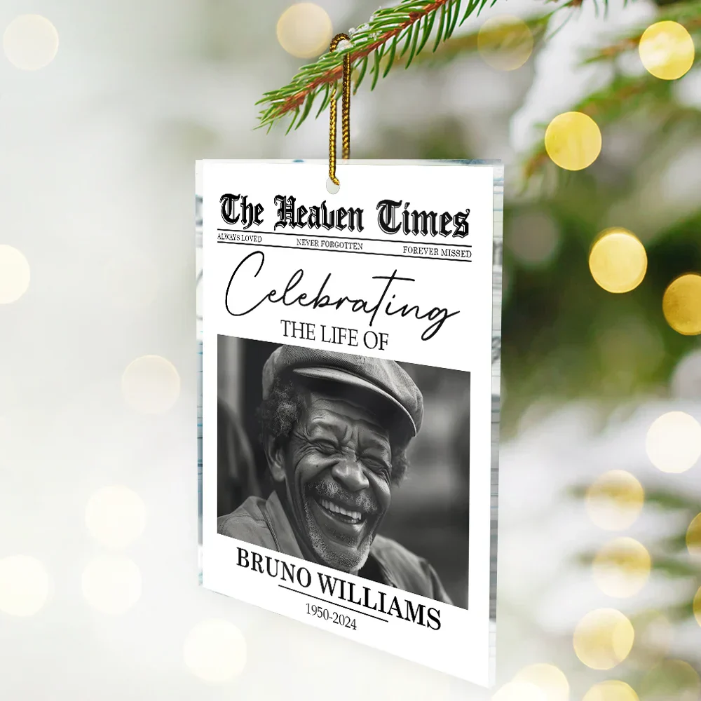 Custom Photo The Heaven Times - Personalized Custom Shaped Acrylic Ornament - Image 2