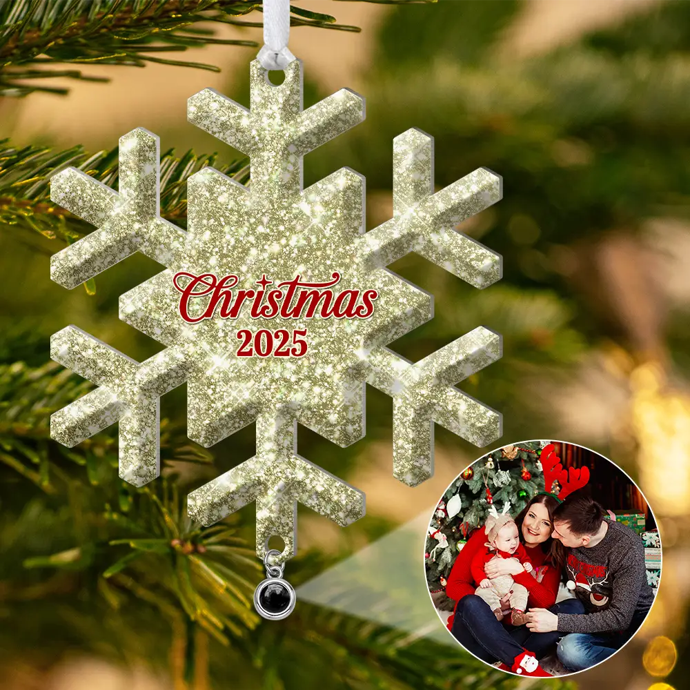 Custom Photo The Love Between Family Is Forever - Personalized Custom Shaped Photo Projection Ornament - Image 3