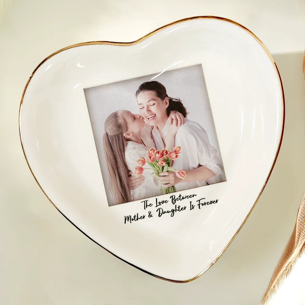 Custom Photo The Love Between Mother & Daughter - Personalized Ring Dish - Image 5
