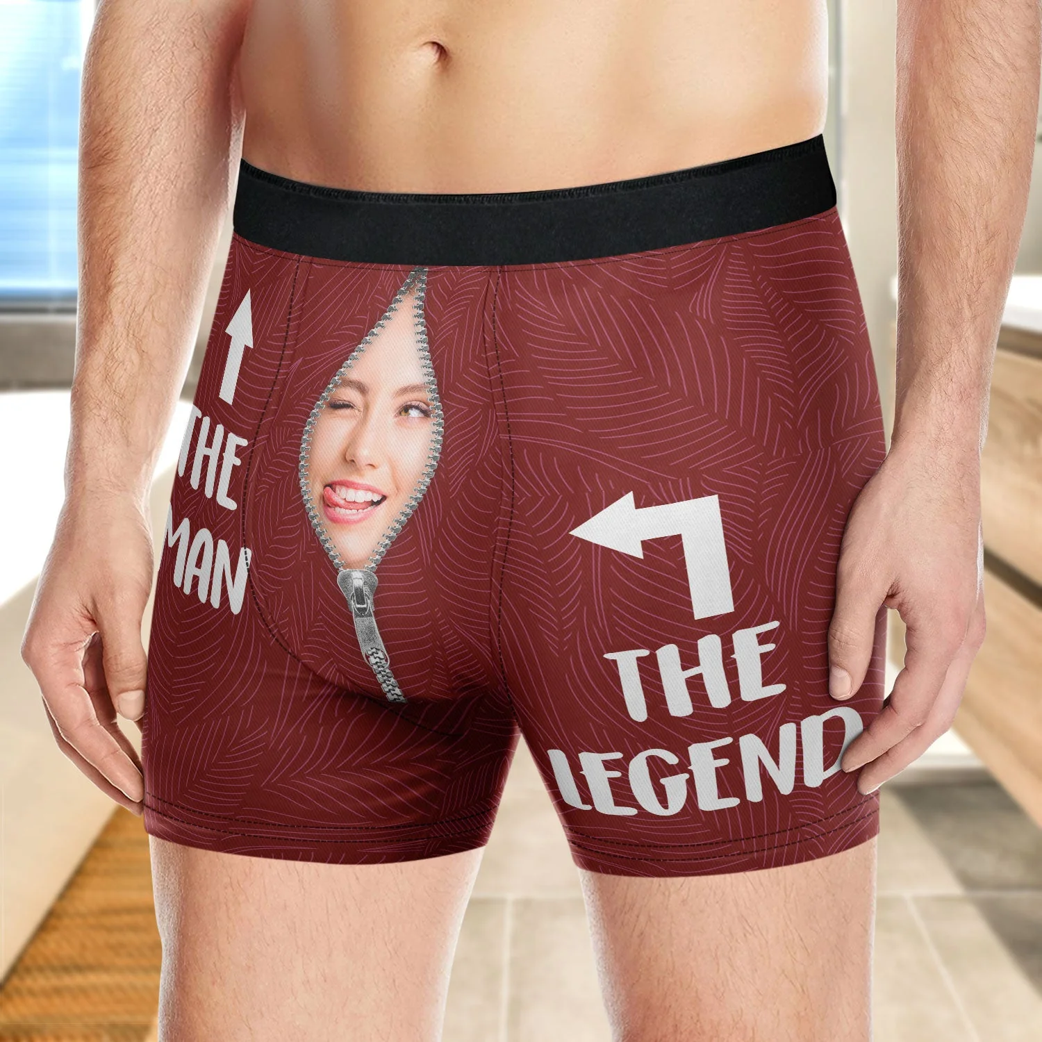 Custom Photo The Man The Legend - Funny Gift For Husband, Boyfriend - Personalized Men's Boxer Briefs - Image 4