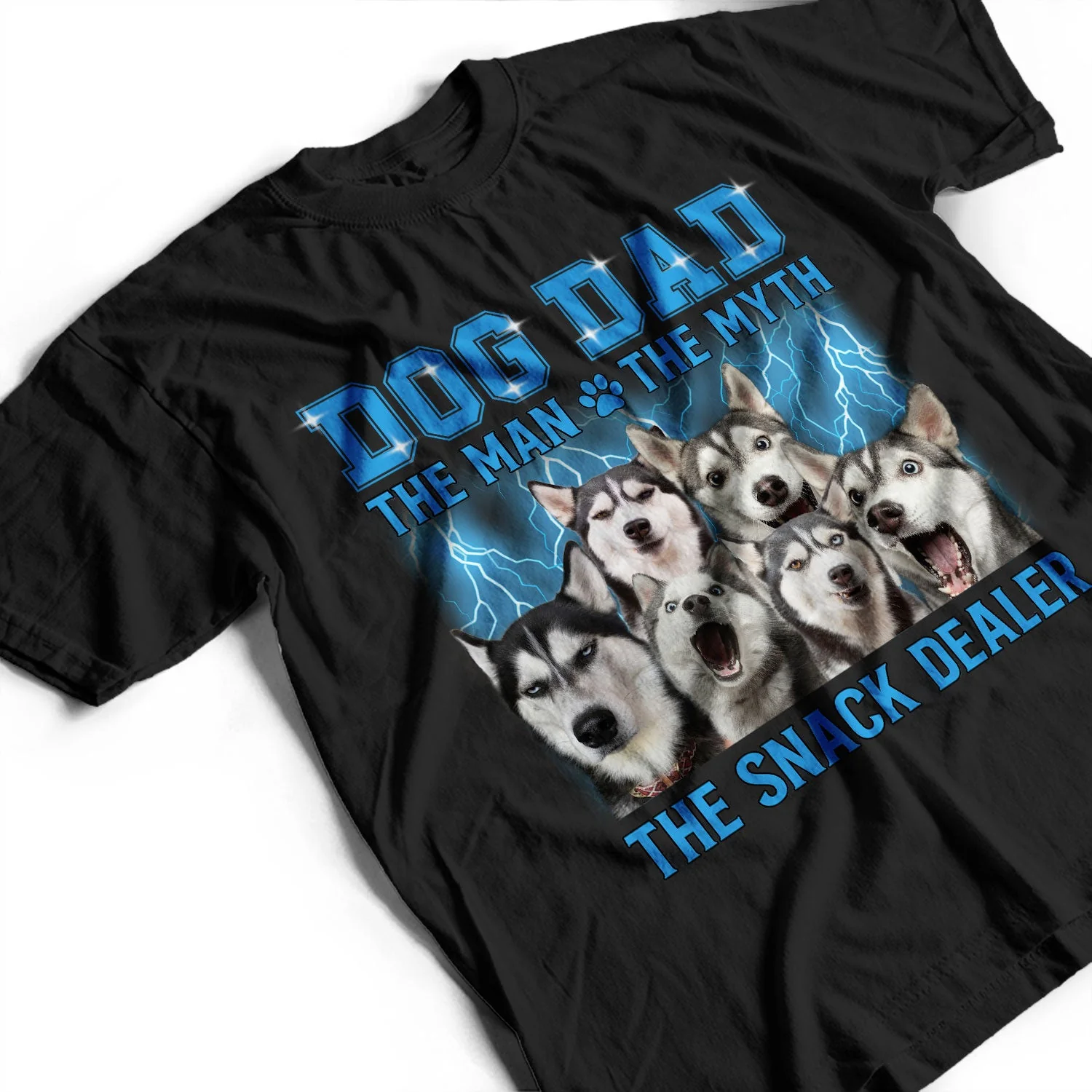 Custom Photo The Man The Myth The Snack Dealer - Gift For Dog Dad, Cat Dad, Fur Dad, Pet Lovers - Personalized T Shirt - Image 3