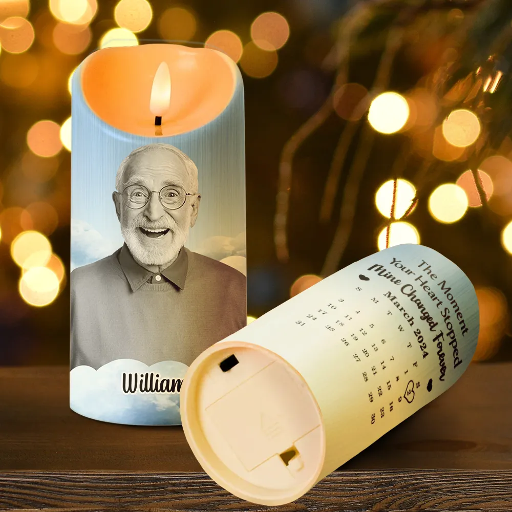 Custom Photo The Moment Your Heart Stopped Calendar - Personalized Flameless LED Candle - Image 4