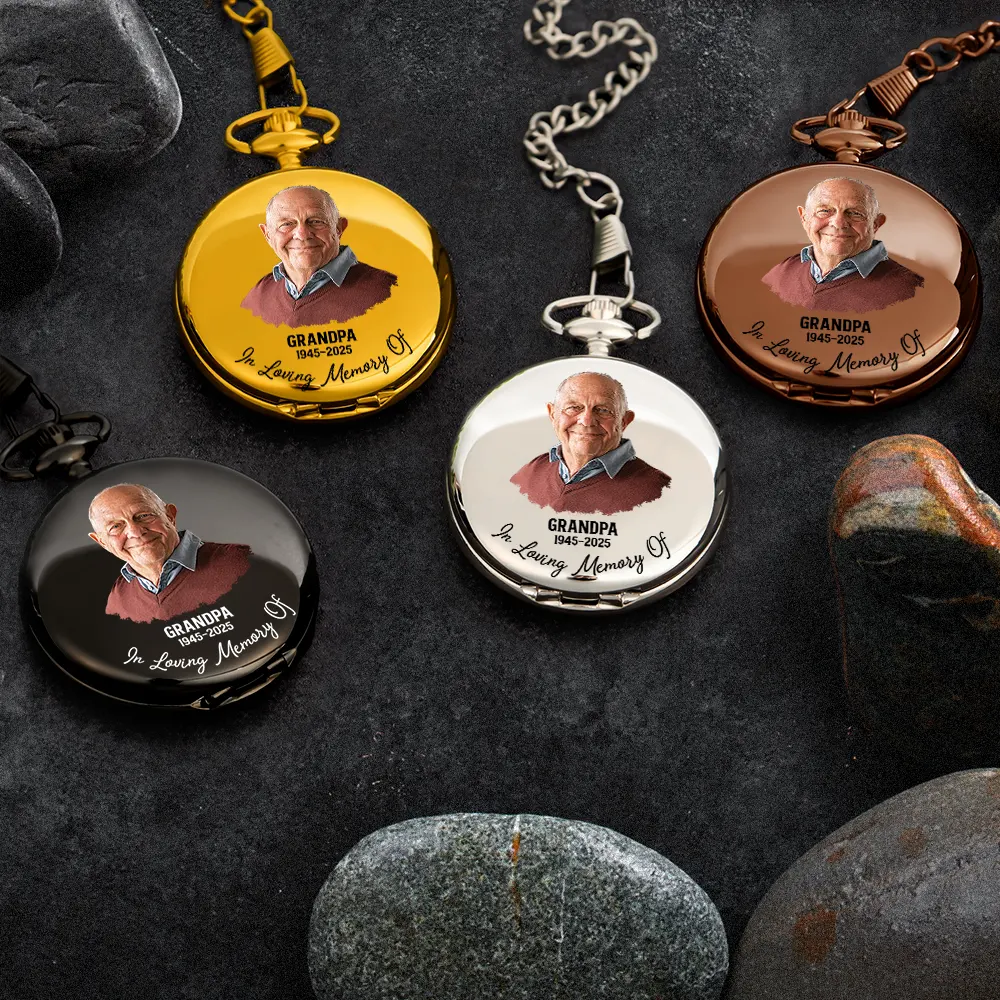 Custom Photo The Moment Your Heart Stopped Mine Changed Forever - Personalized Pocket Watch - Image 6