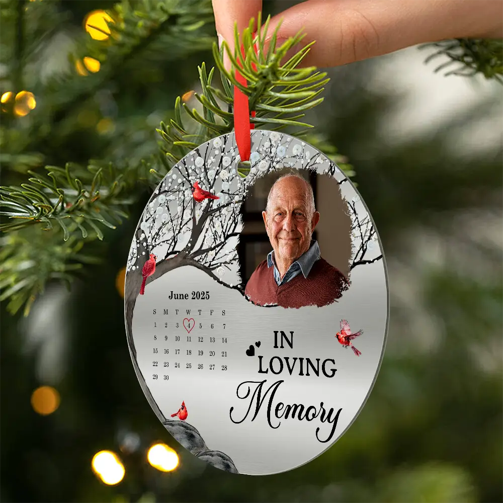 Custom Photo The Moment Your Heart Stopped - Personalized Metal Ornament - Image 3