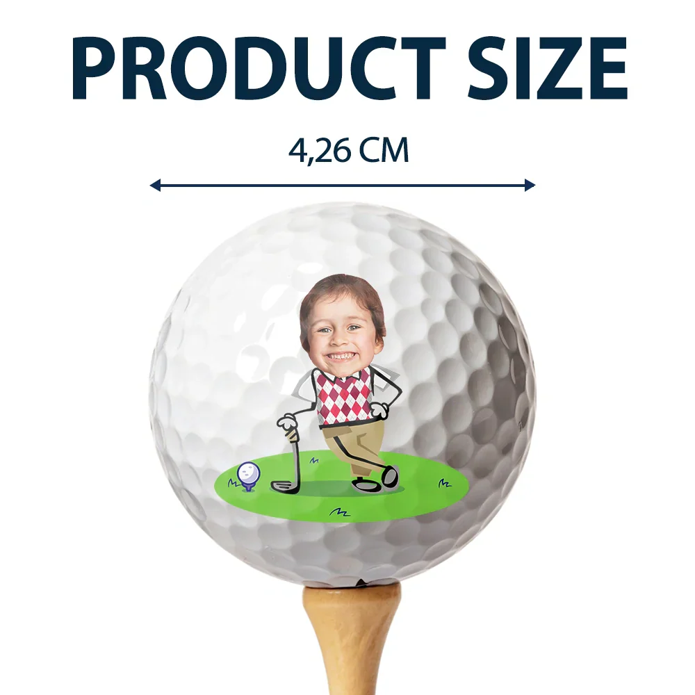 Custom Photo The Most Tee-rific Dad By Par - Personalized Golf Ball - Image 4