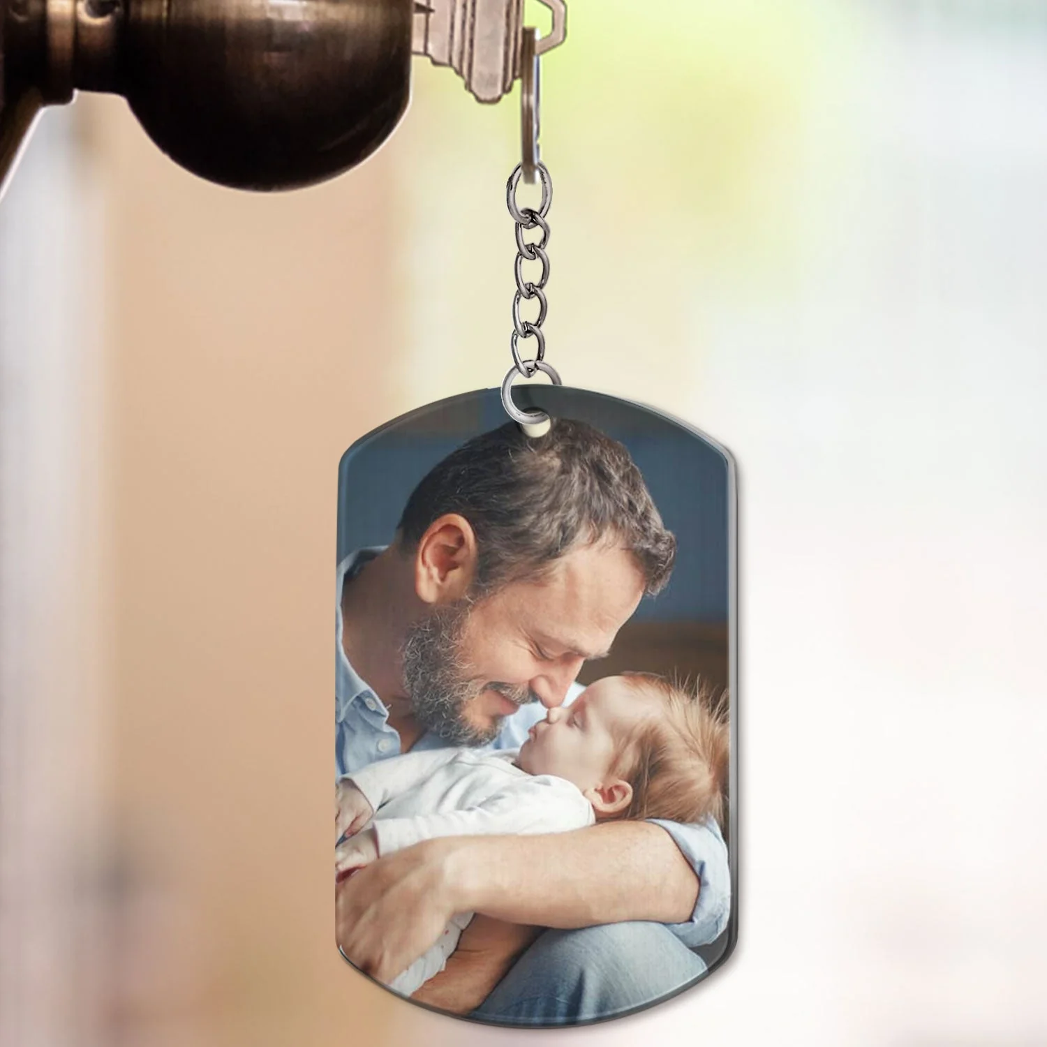 Custom Photo The Night You Became My Daddy Star Map - Gift For Dad, Father - Personalized Aluminum Keychain - Image 3