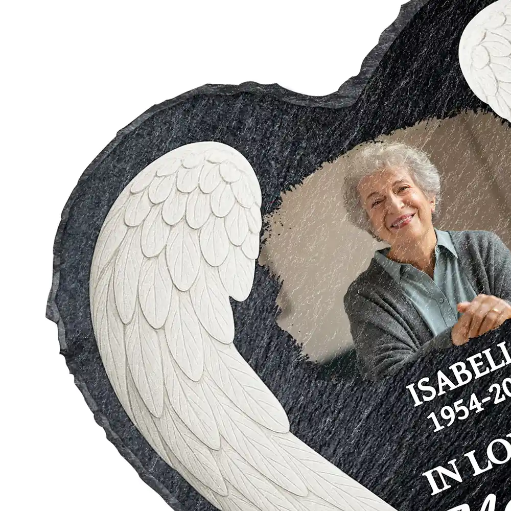 Custom Photo The One You Loved Becomes A Memory - Personalized Heart Memorial Garden Stone - Image 2