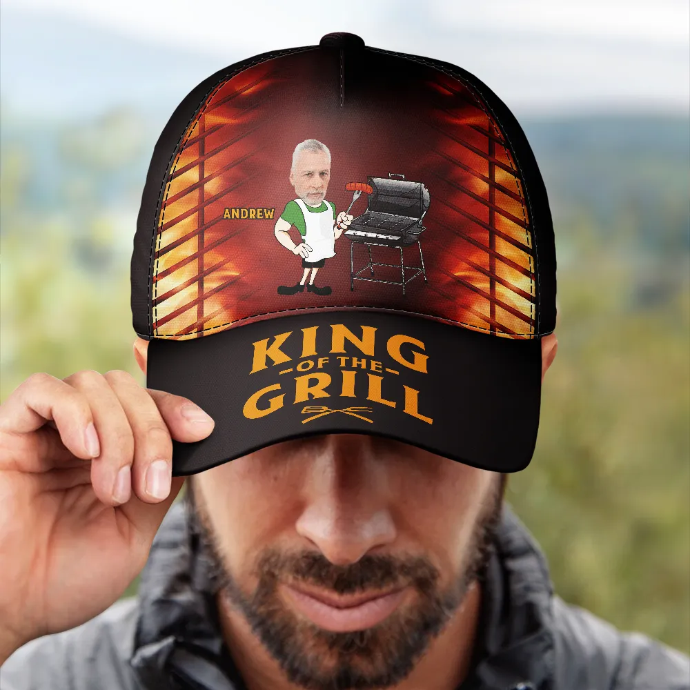 Custom Photo The Smoker BBQ Grilling - Personalized Classic Cap - Image 5